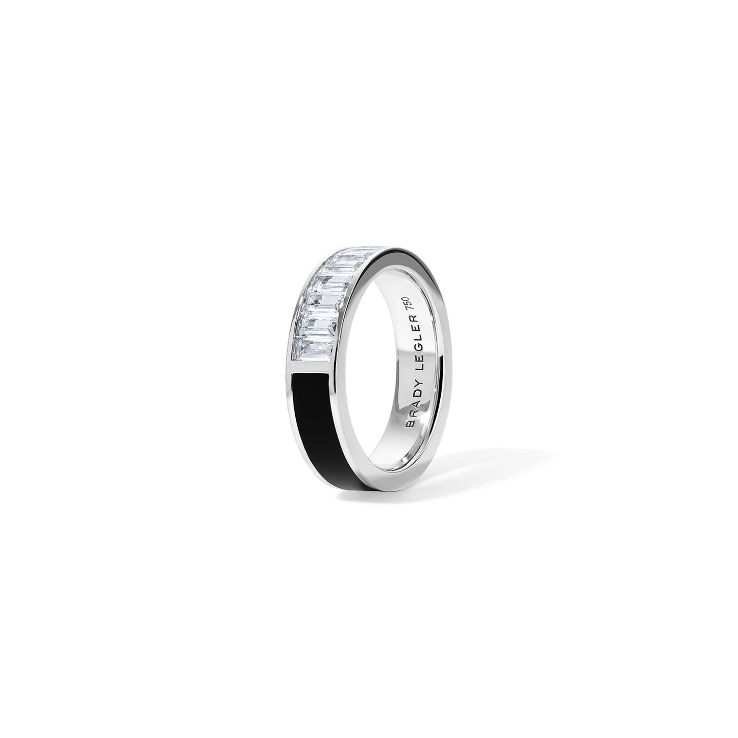 Subway Baguette Ring - White Gold