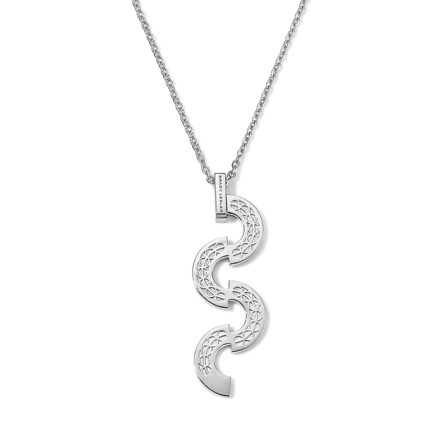 Wave Necklace - White Gold