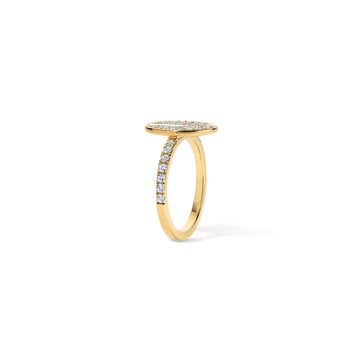 Line Pavé Ring - Yellow Gold