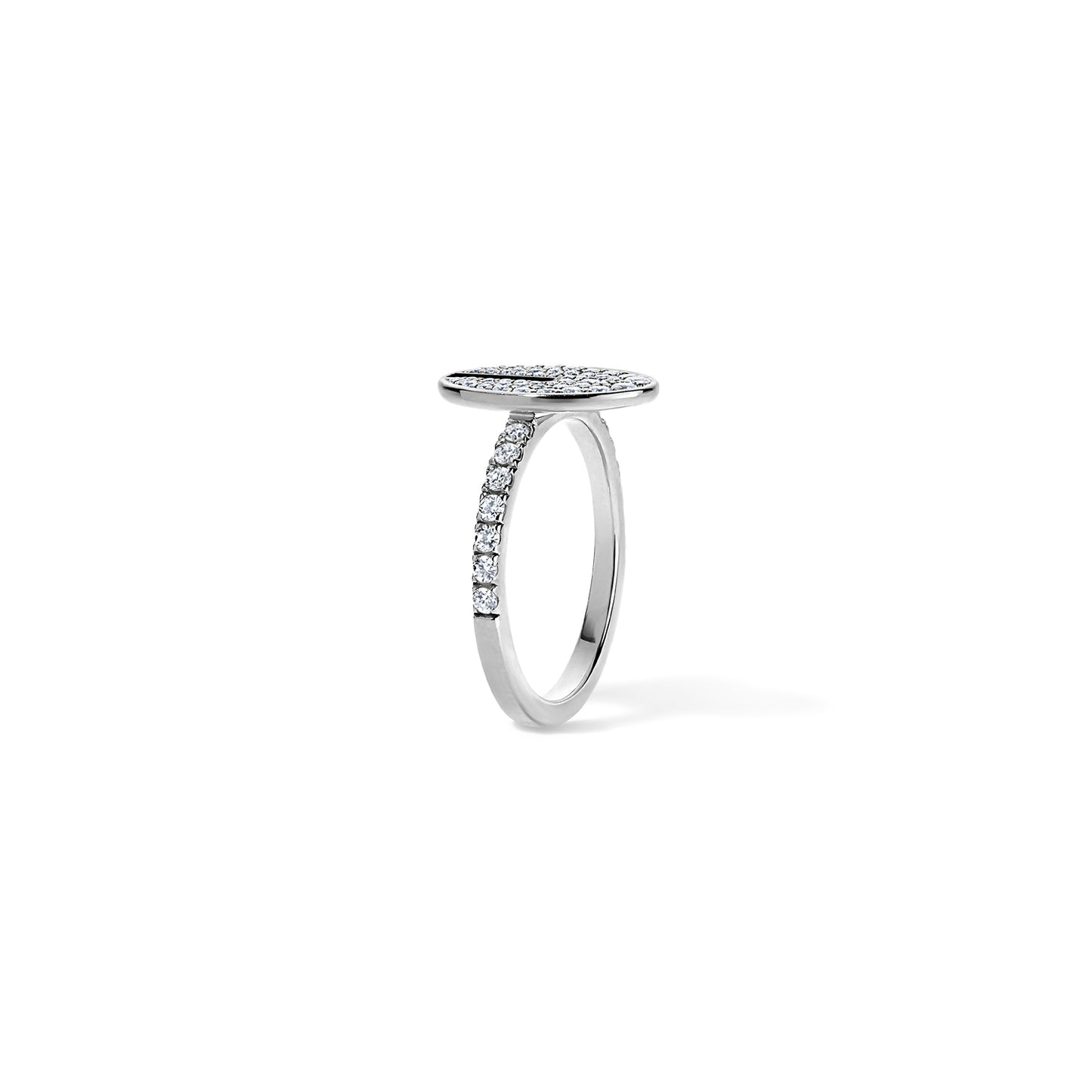 Line Pavé Ring - White Gold