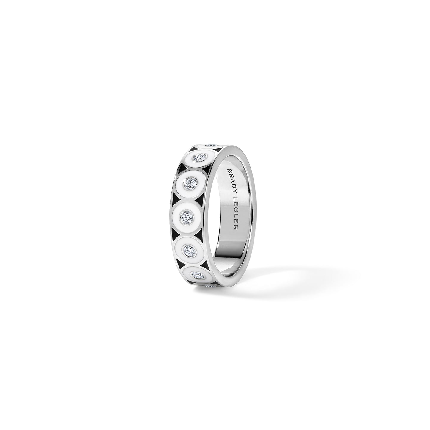 Saturn White Circle Ring - White Gold