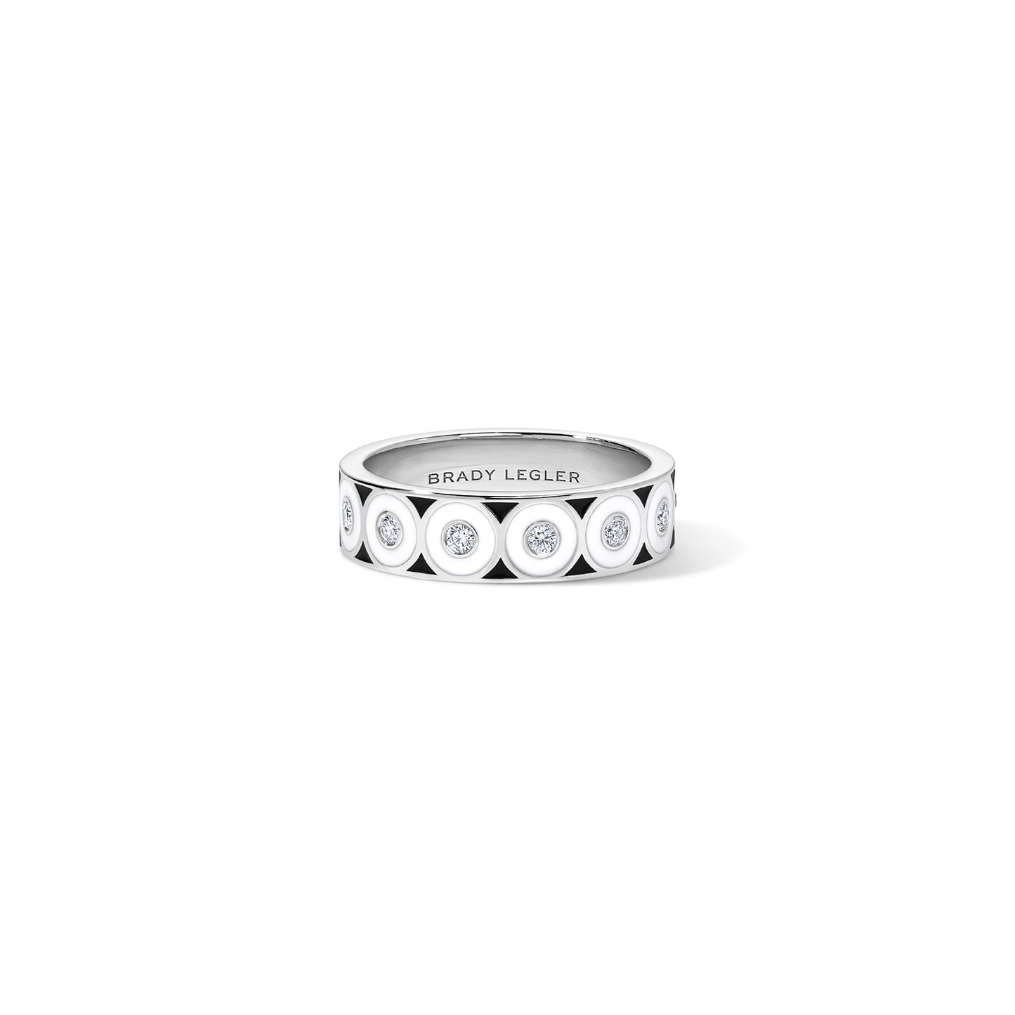 Saturn White Circle Ring - White Gold