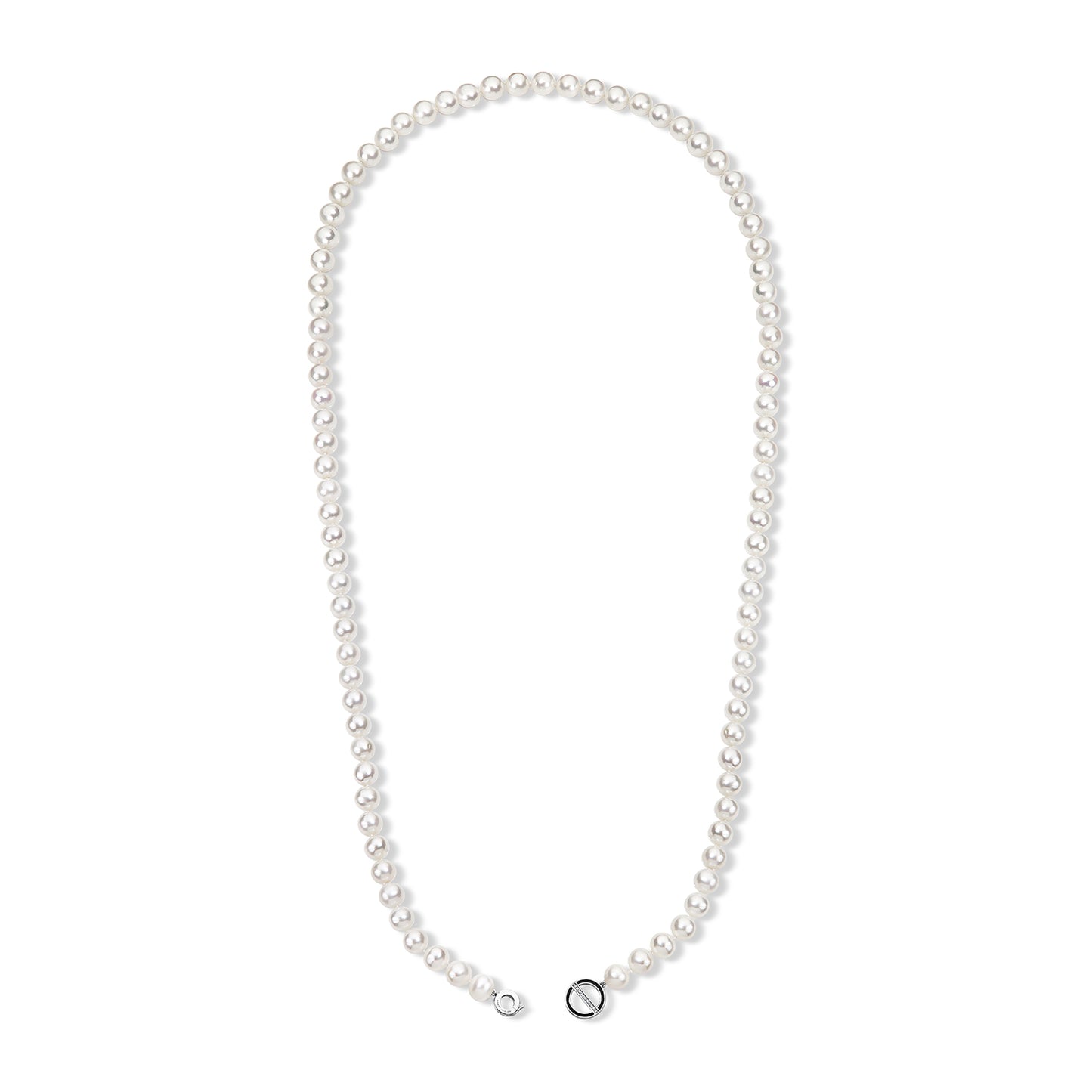 Lucia Long Necklace - White Gold
