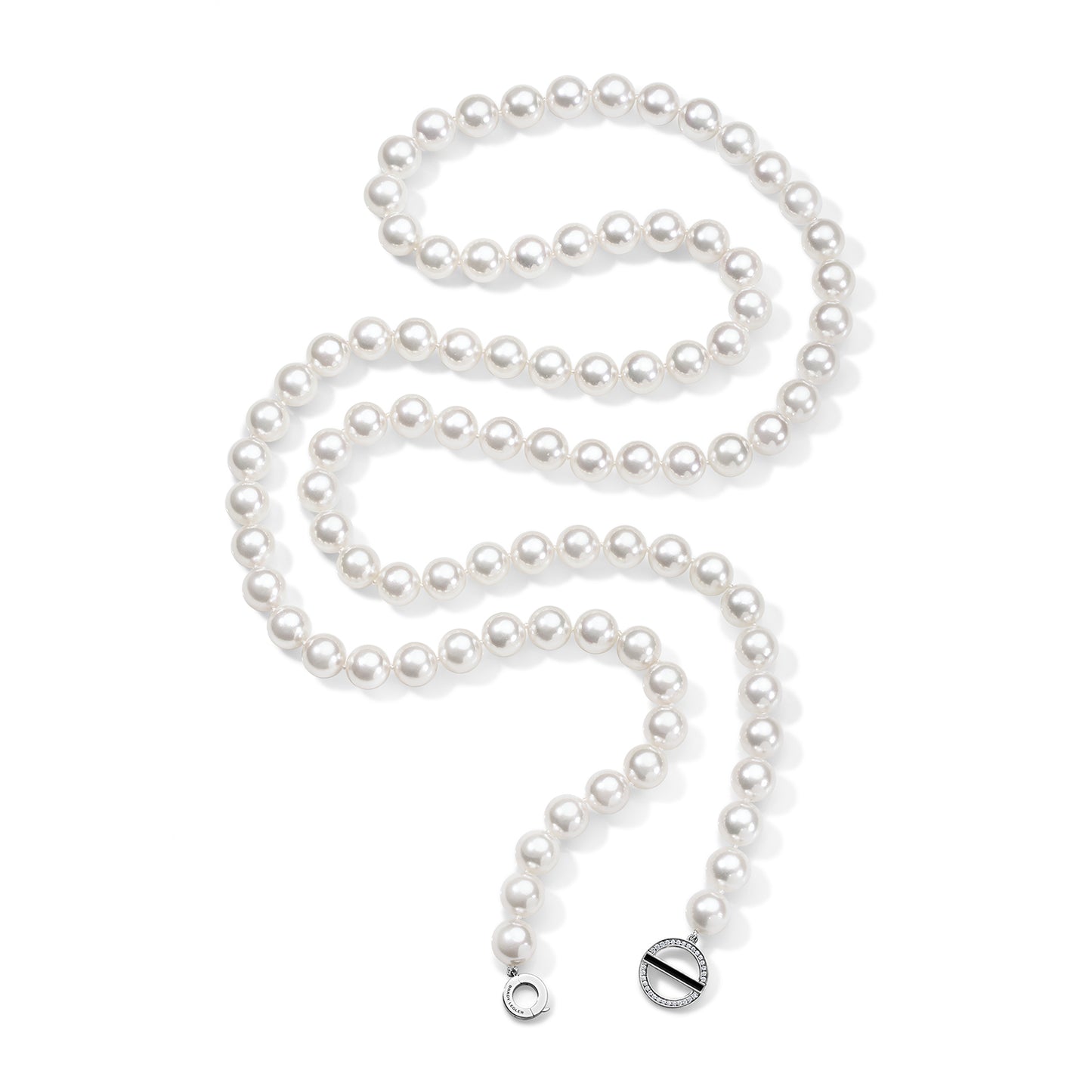 Lucia Long Necklace - White Gold