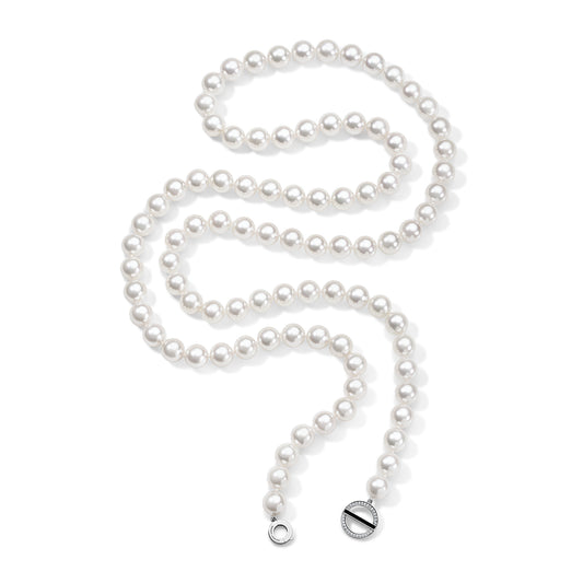Lucia Long Necklace - White Gold