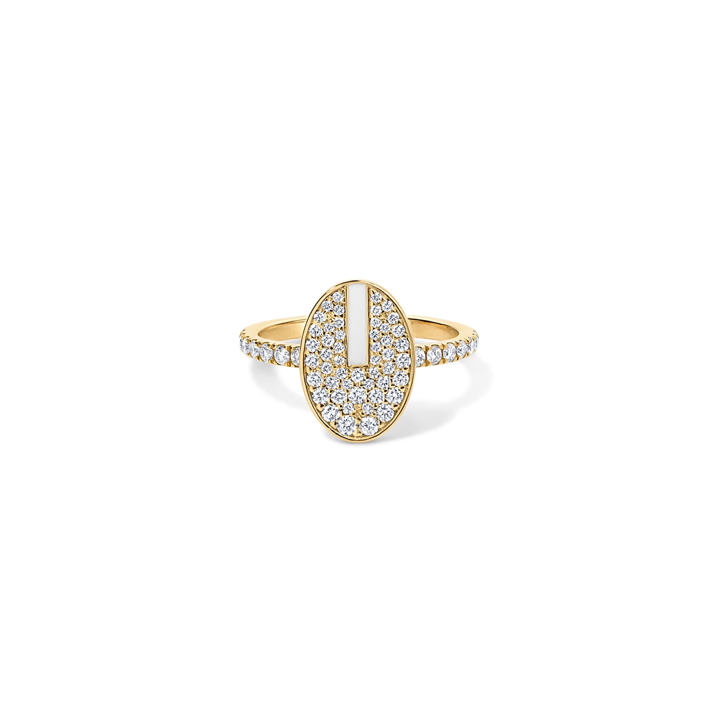 Line Pavé Ring - Yellow Gold