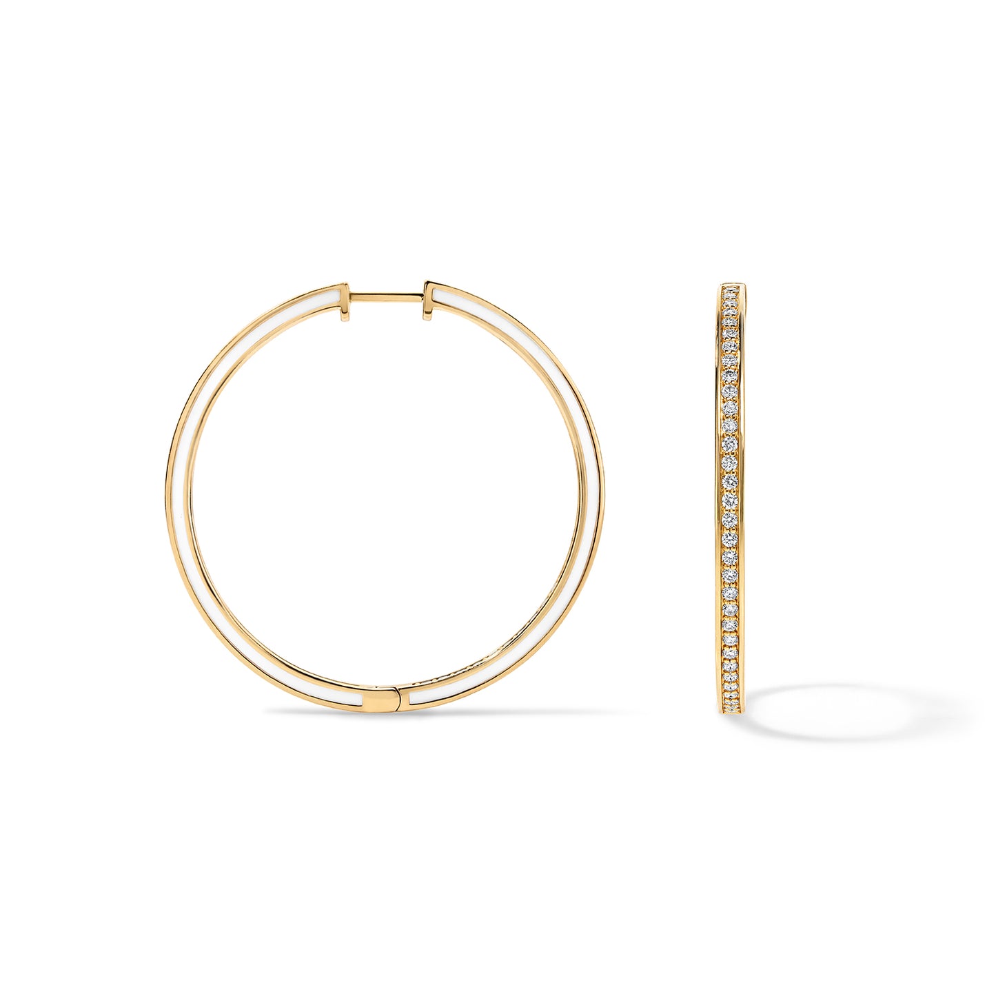 Subway Inside-Out Earrings - Yellow Gold