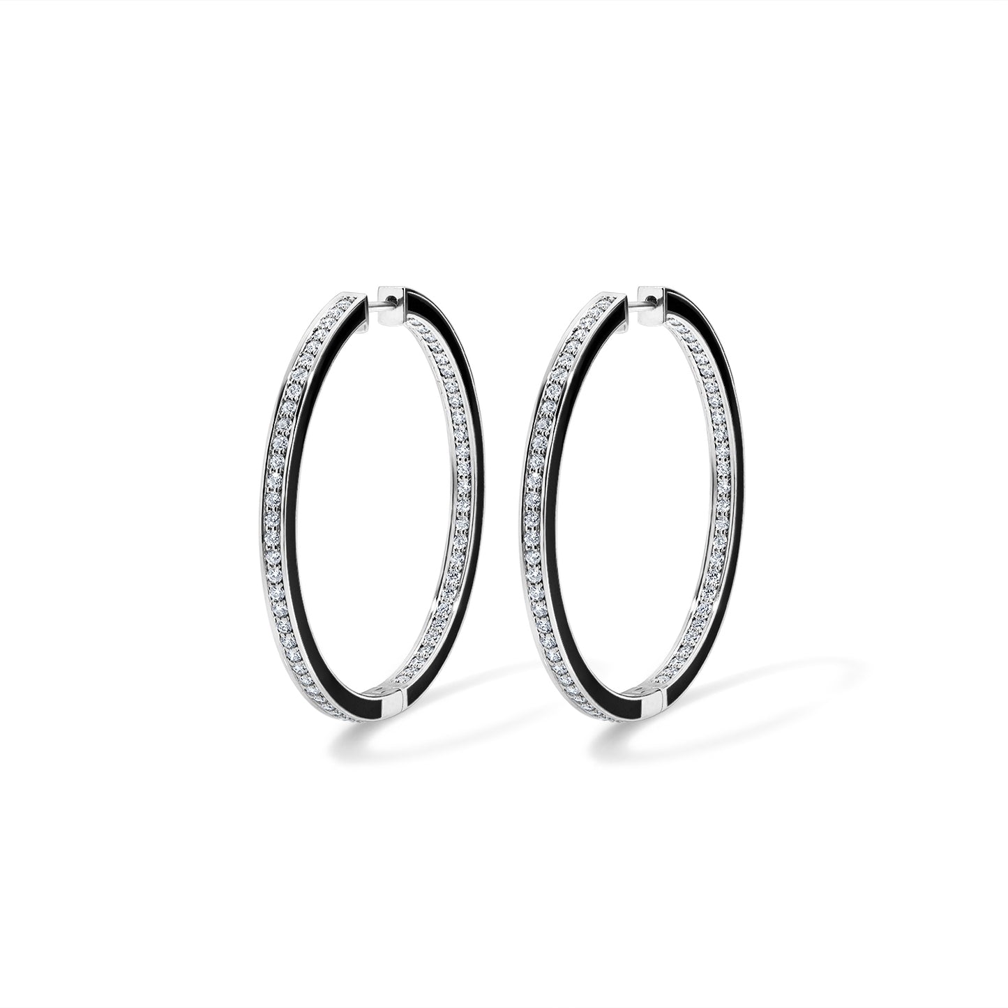 Subway Inside-Out Earrings - White Gold