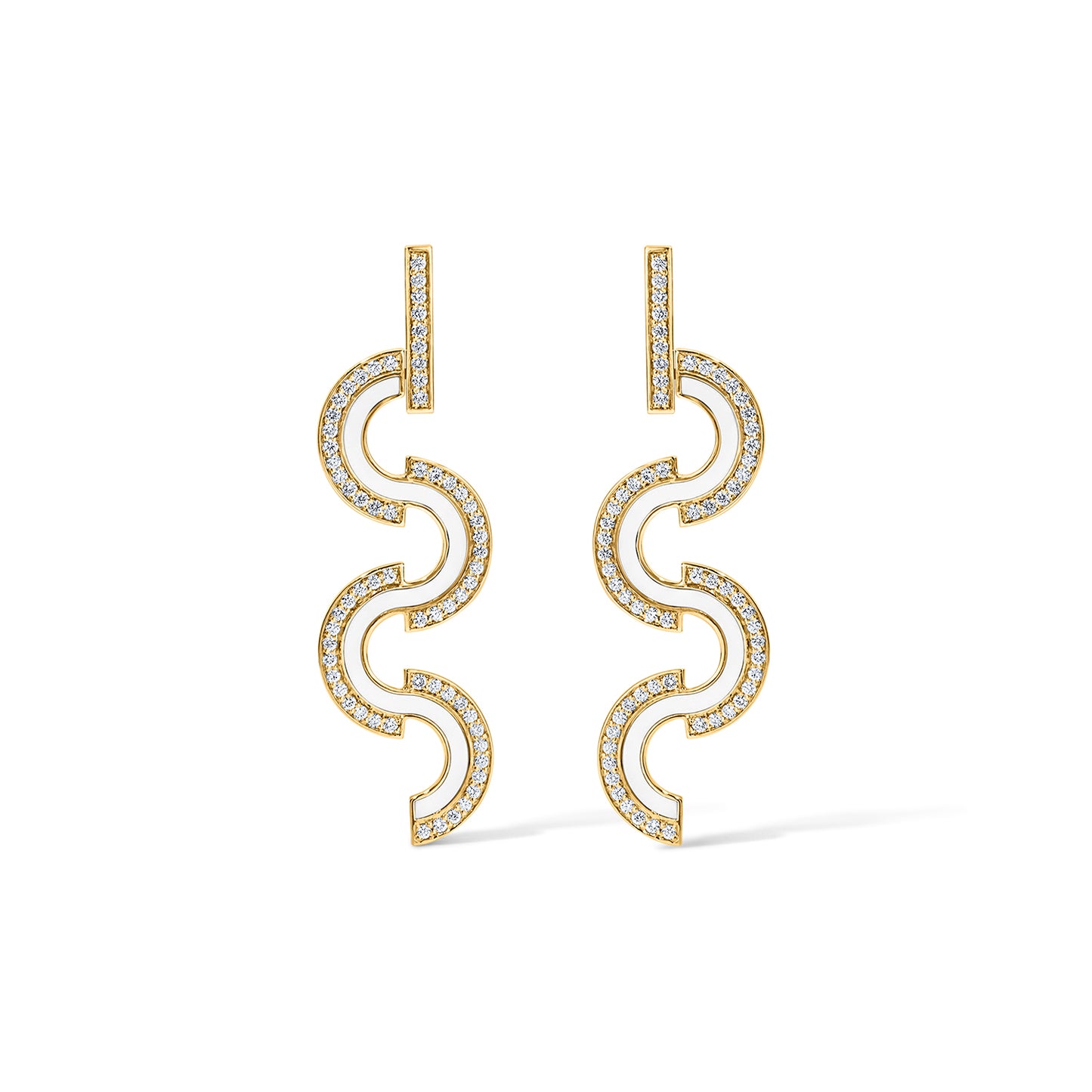 Wave Earrings - Yellow Gold