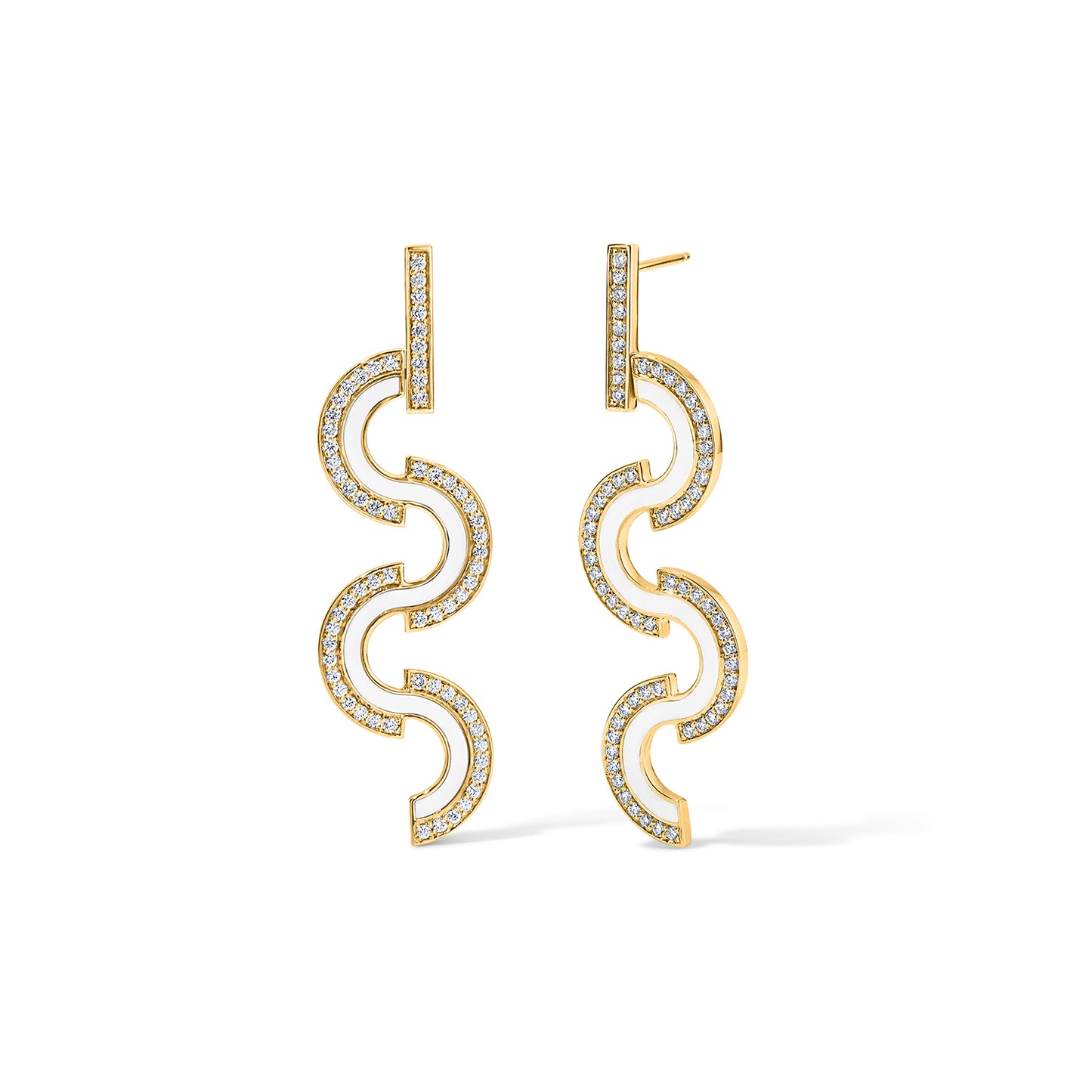 Wave Earrings - Yellow Gold