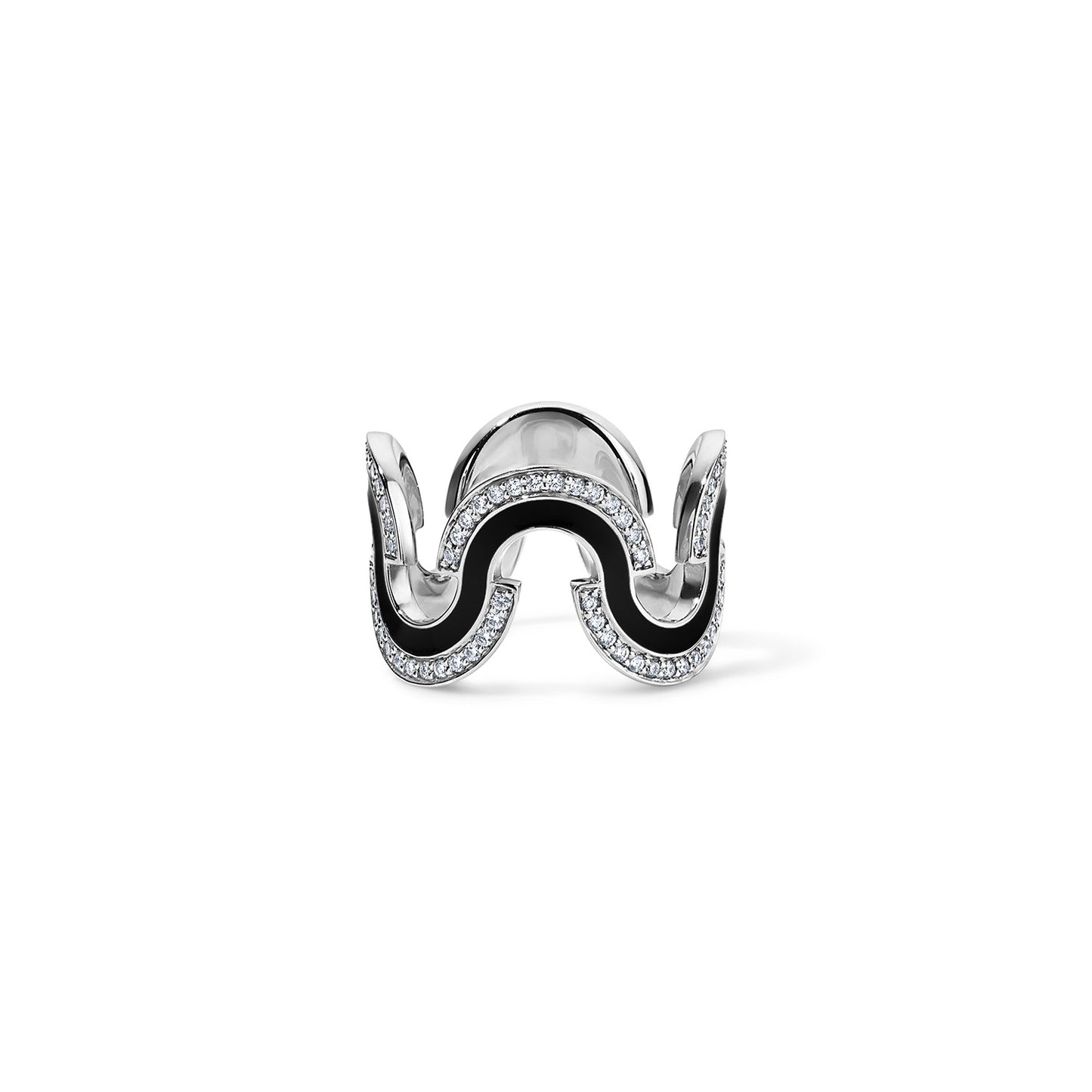 Wave Ring - White Gold