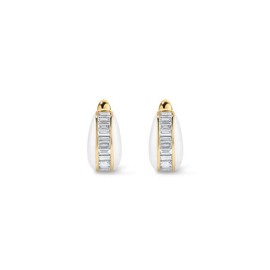 Subway Baguette Earrings - Yellow Gold