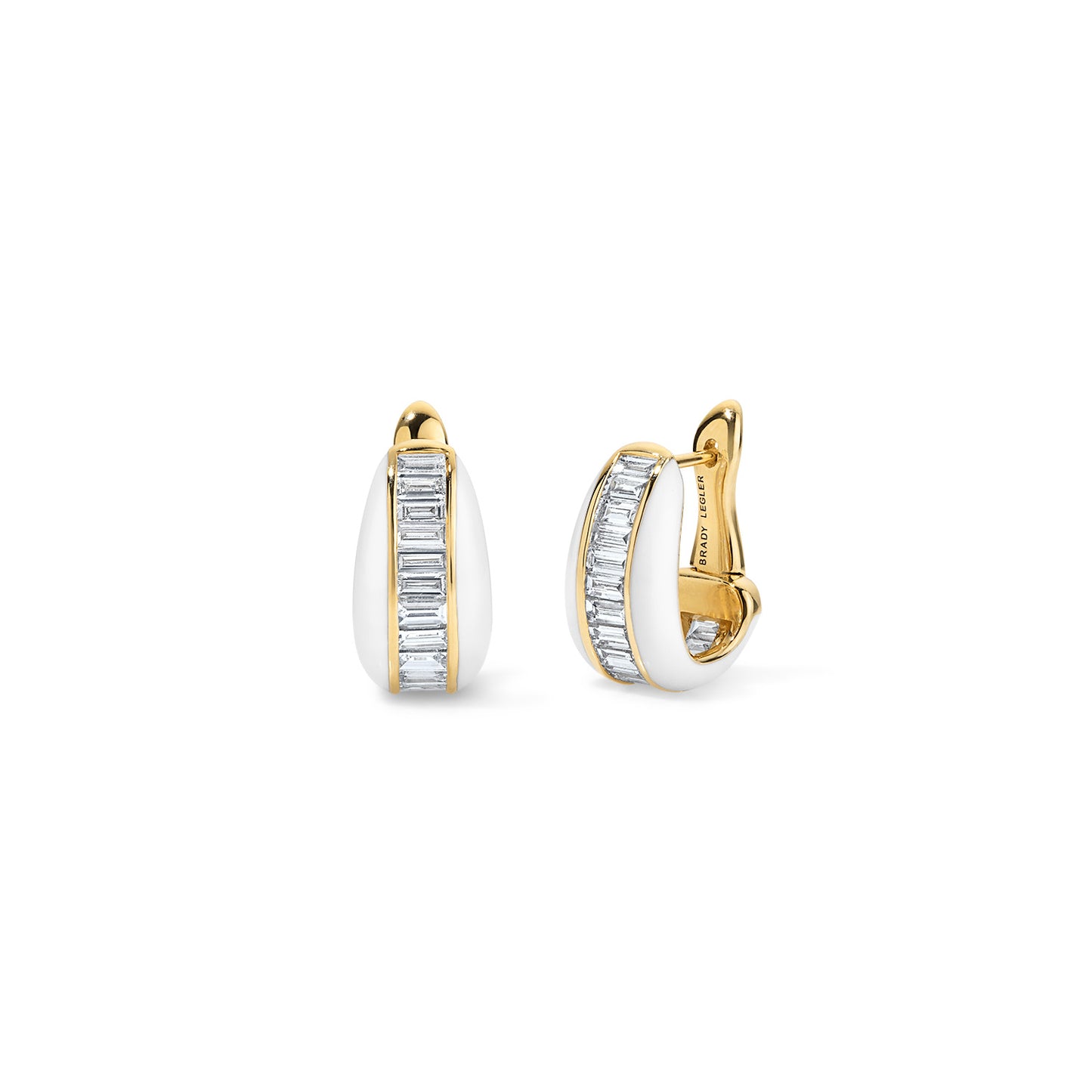 Subway Baguette Earrings - Yellow Gold