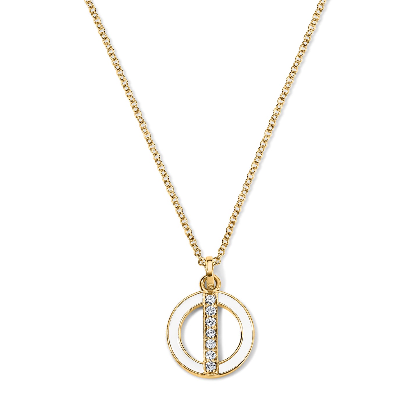 Line Pendant - Yellow Gold