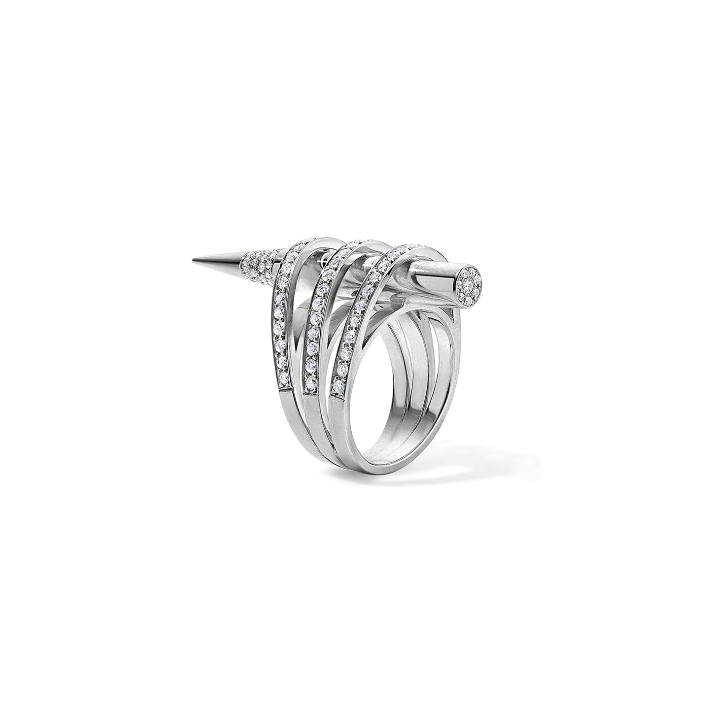 Pencil Ring - White Gold